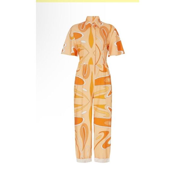 Sara Battaglia Abstract Collared Jumpsuit Rent the Runway Preloved S - Picture 6 of 6